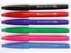 Pentel Fude Touch Sign Pen 6 Color Set