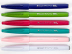 Pentel Fude Touch Sign Pen 6 Color Set