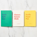 Goo Choki Paa 3 Notebook Set - Analogical / Letterpress Letters