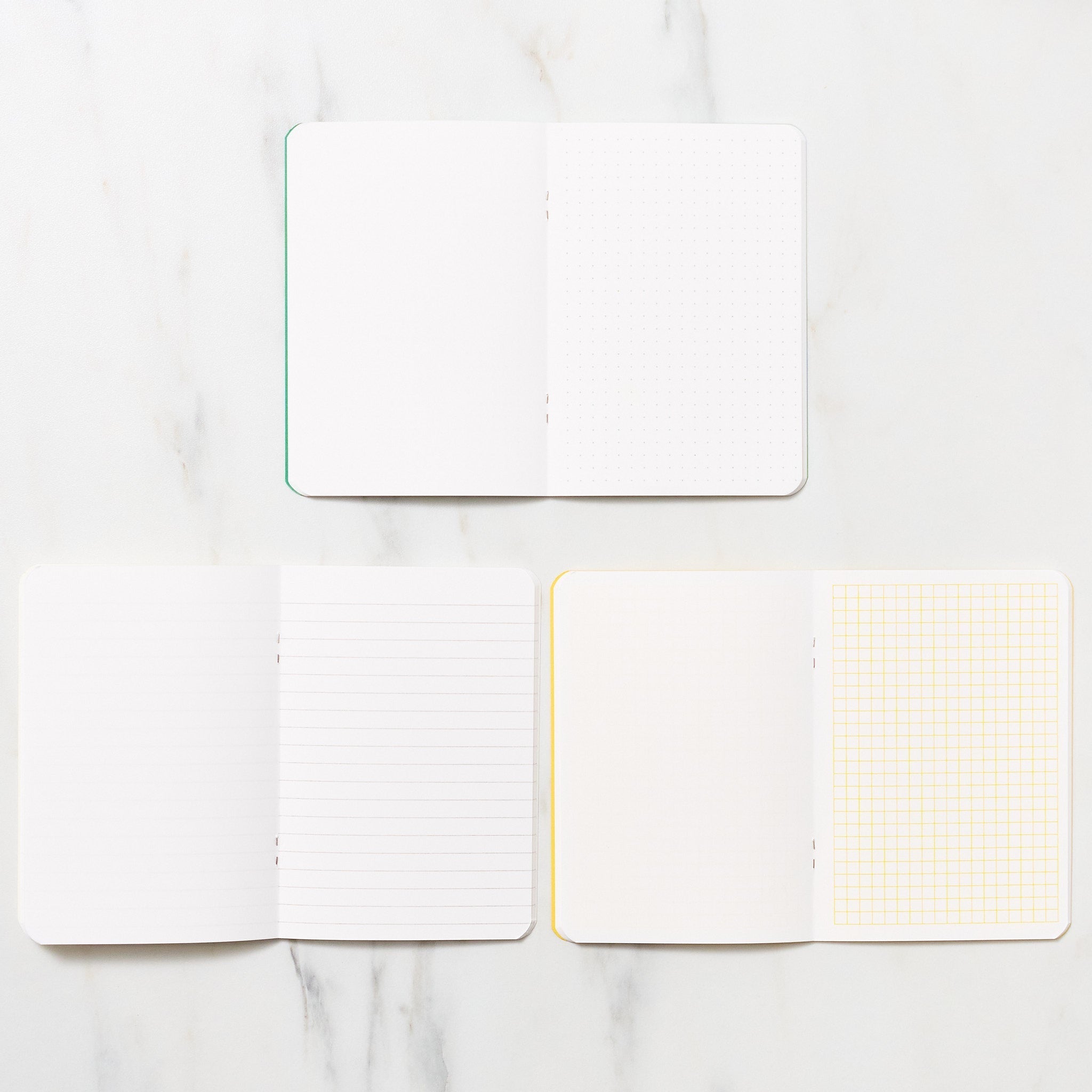 Goo Choki Paa 3 Notebook Set - Analogical / Letterpress Letters