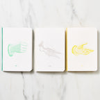 Goo Choki Paa 3 Notebook Set - Analogical / Letterpress Letters