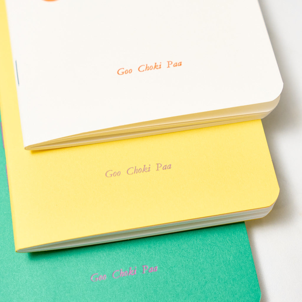 Goo Choki Paa 3 Notebook Set - Complementary / Letterpress Letters