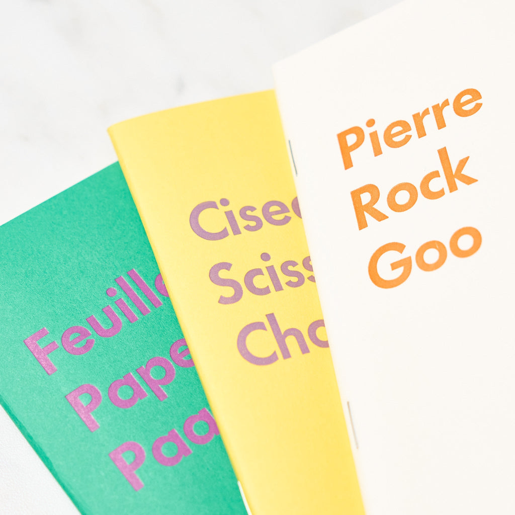 Goo Choki Paa 3 Notebook Set - Complementary / Letterpress Letters