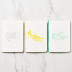 Goo Choki Paa 3 Notebook Set - Complementary / Letterpress Letters