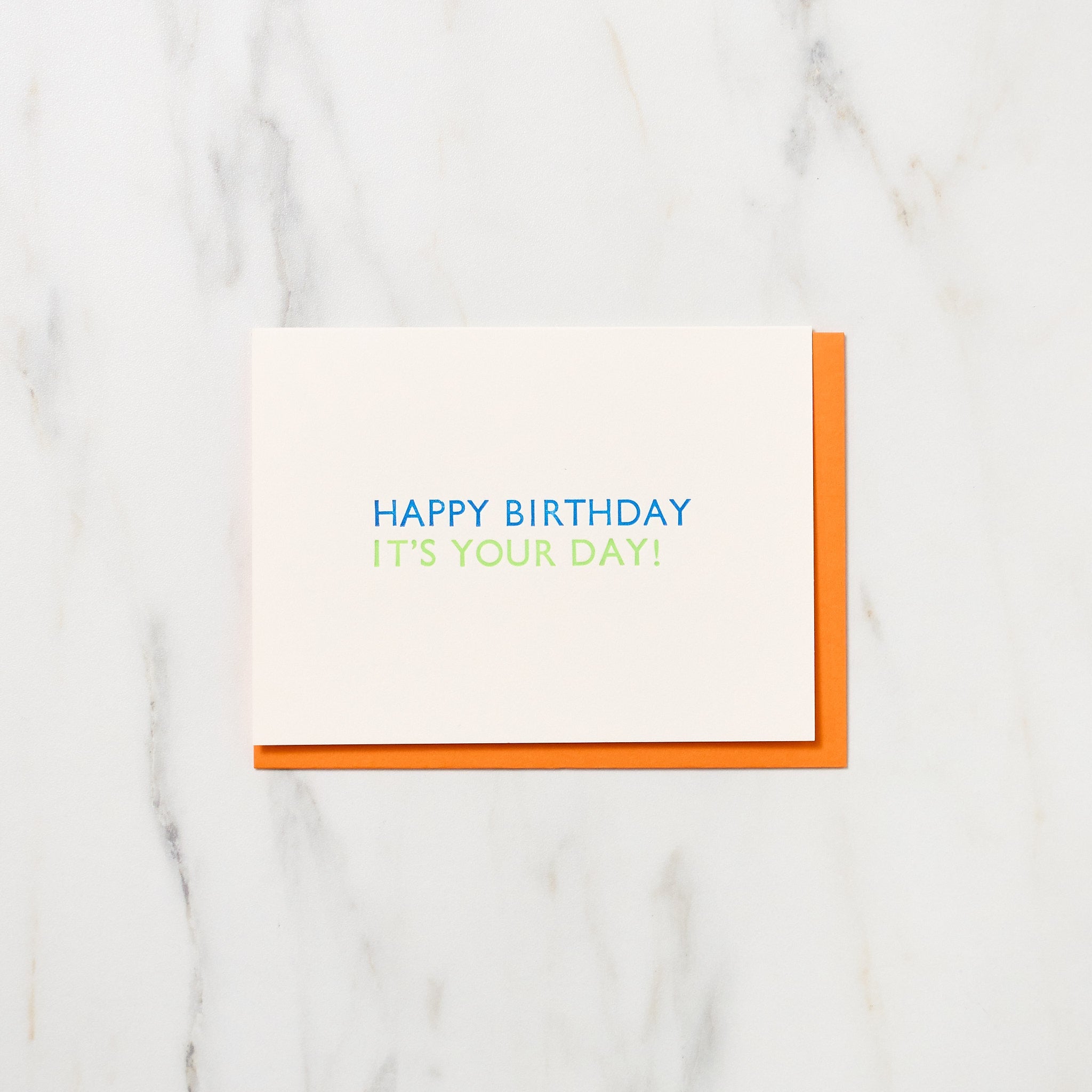 "Happy Birthday It's Your Day!" Greeting Cards / Letterpress Letters