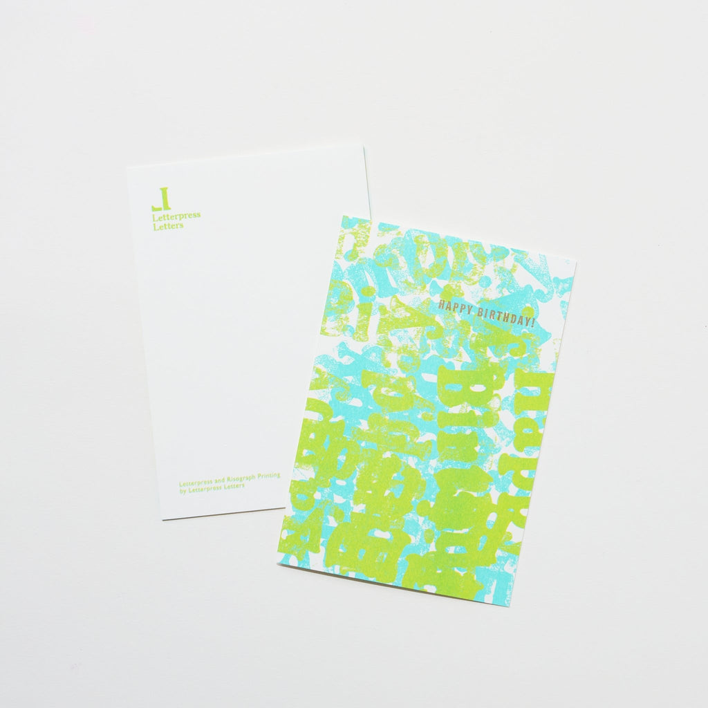 Happy Birthday Letter Stamp Card / Letterpress Letters