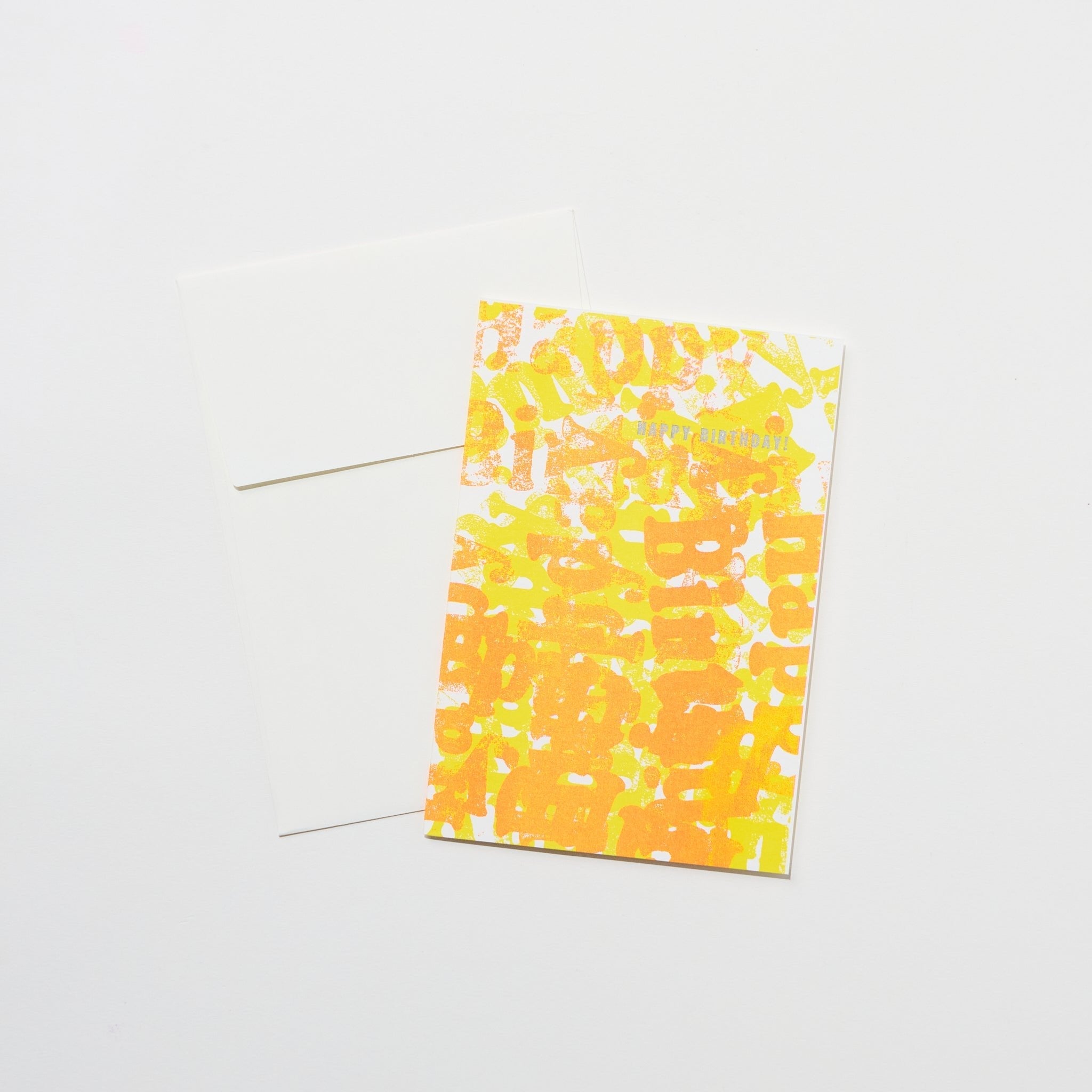 Happy Birthday Letter Stamp Card / Letterpress Letters