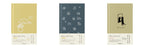 MIDORI Book Style Diary 2027 in yellow dog, navy dog and beige cat covers side by side