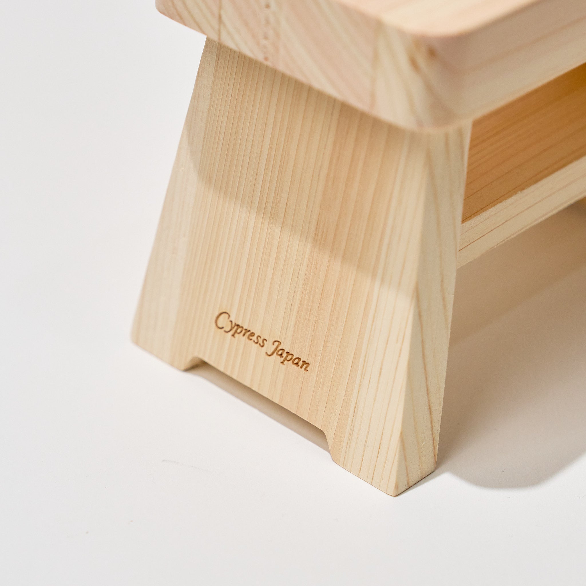 Hinoki Wood Mini Bath Chair Organizer / Cypress Japan