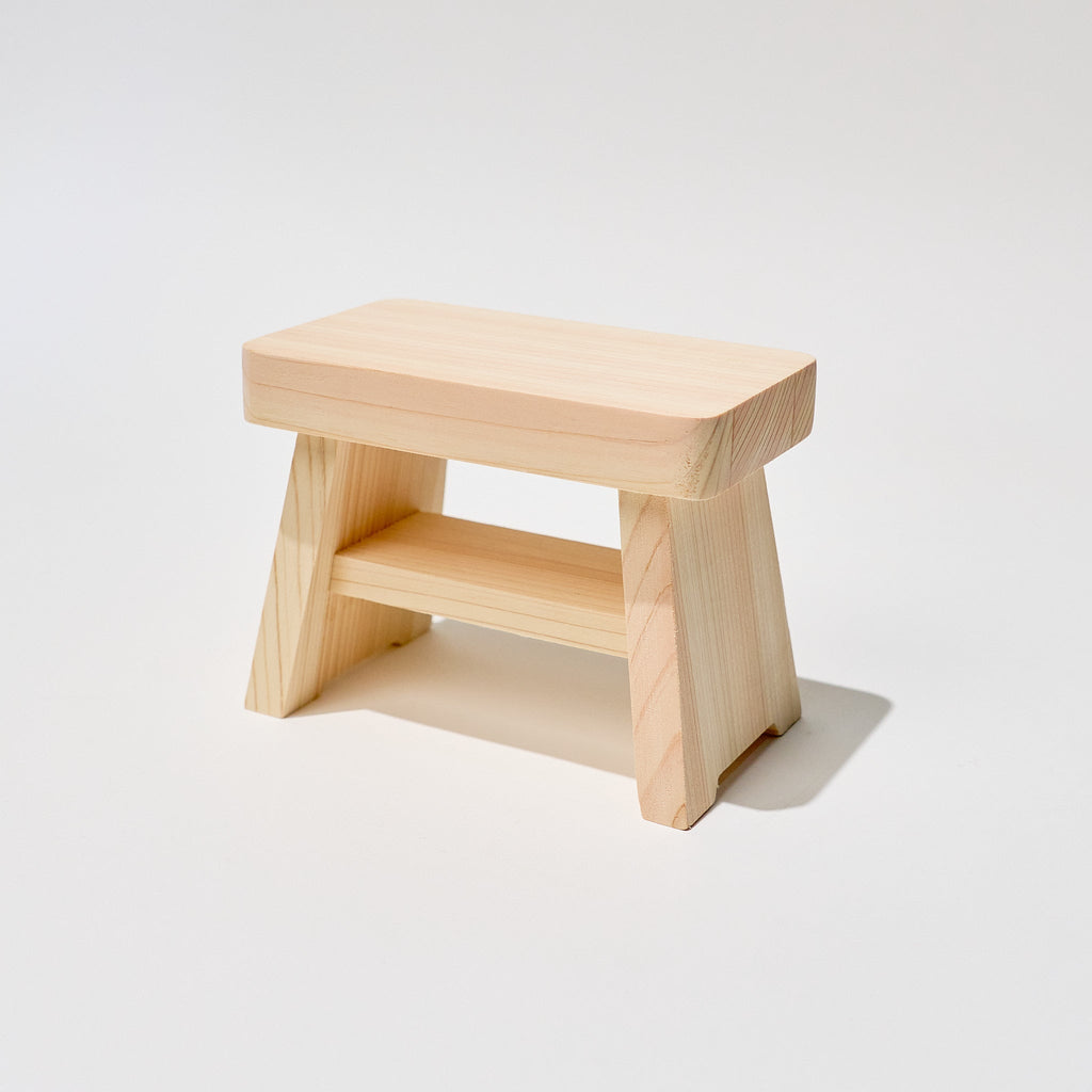 Hinoki Wood Mini Bath Chair Organizer / Cypress Japan