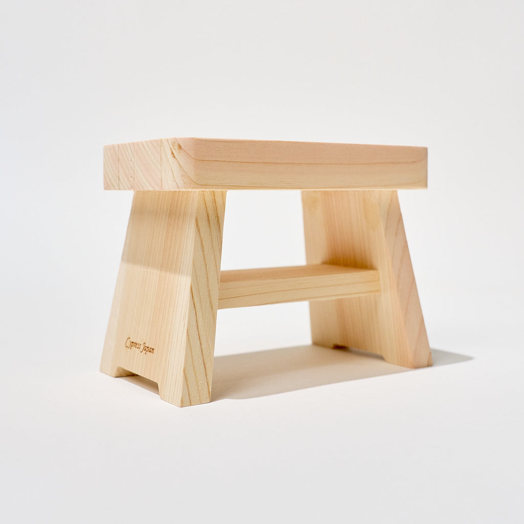 Hinoki Wood Mini Bath Chair Organizer / Cypress Japan