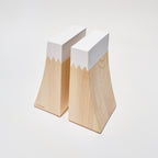 Hinoki Wood Mt. Fuji Bookend / Cypress Japan