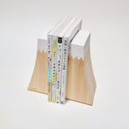 Hinoki Wood Mt. Fuji Bookend / Cypress Japan