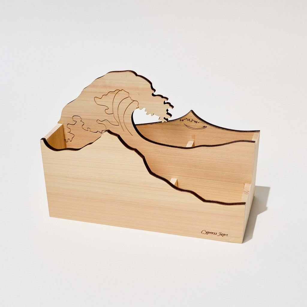 Hinoki Wood Multi-Stand Desktop Organizer / Cypress Japan