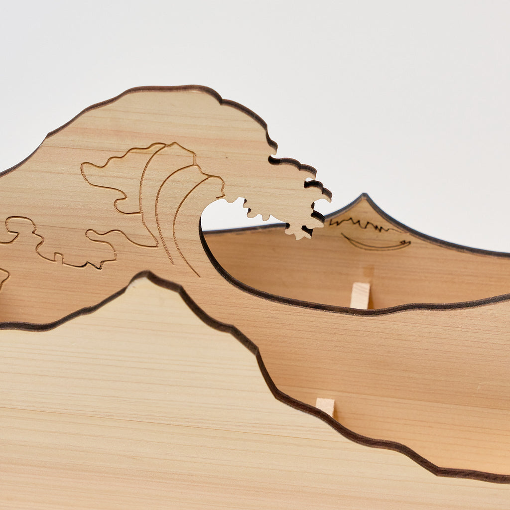 Hinoki Wood Multi-Stand Desktop Organizer / Cypress Japan