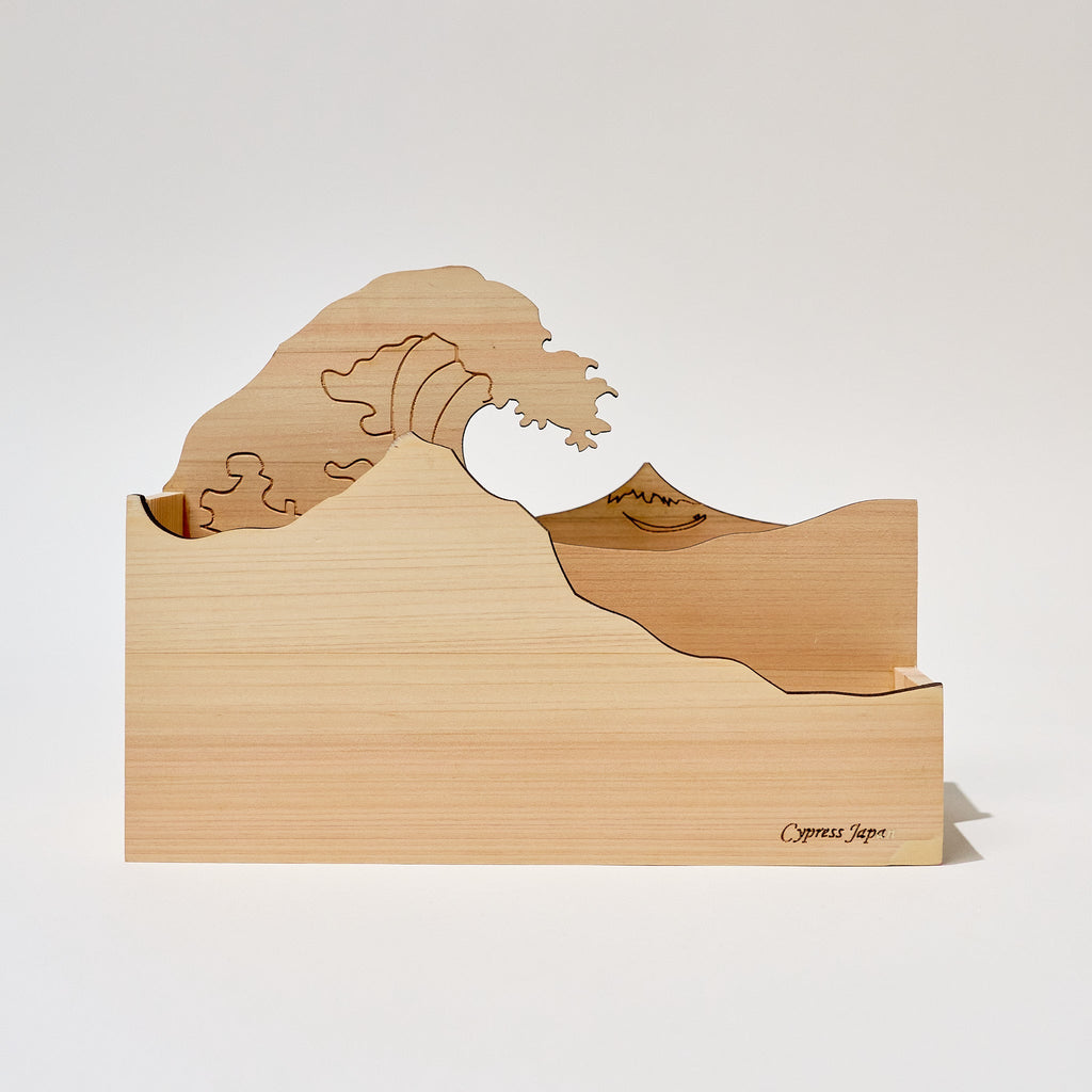 Hinoki Wood Multi-Stand Desktop Organizer / Cypress Japan