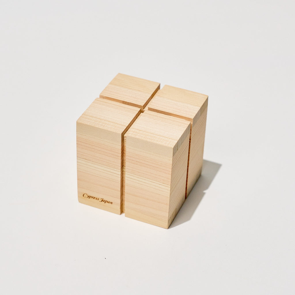 Hinoki Wood Secret Savings Box / Cypress Japan