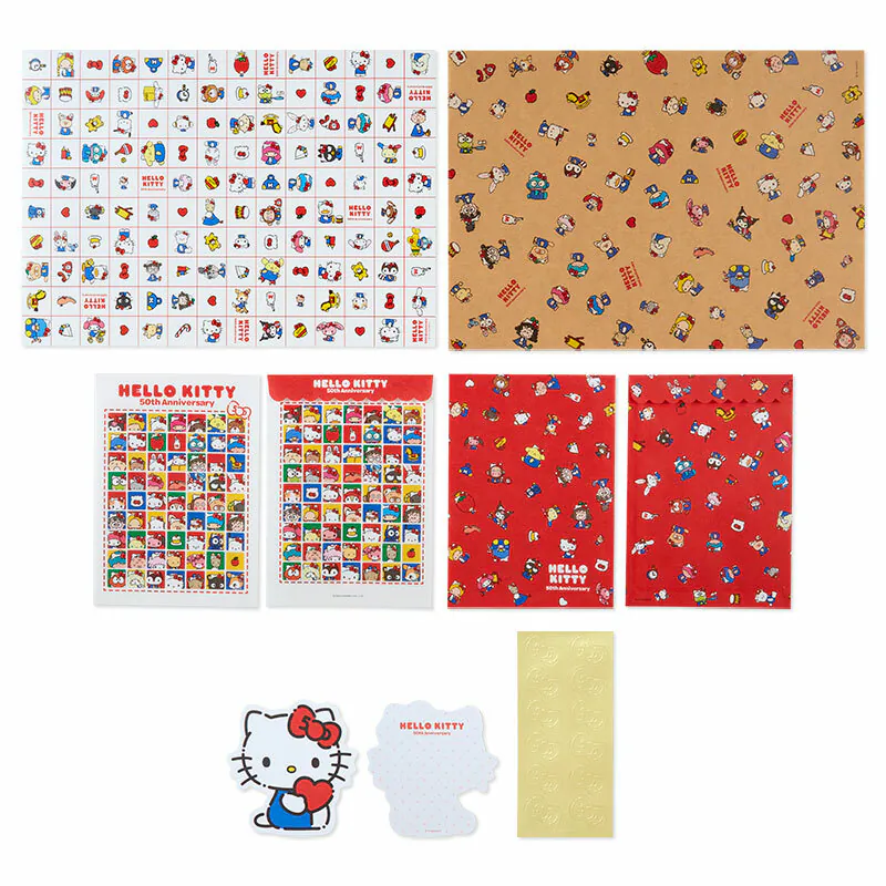 Hello Kitty 50th Hello Everyone! Gift Wrap Set