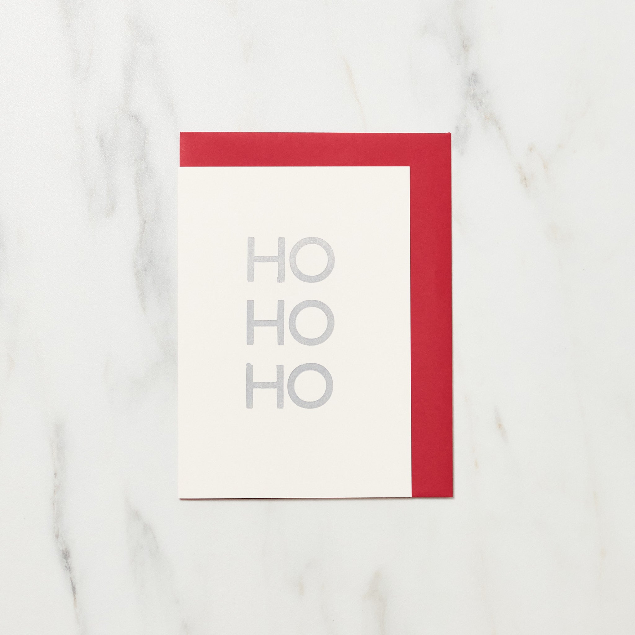 Ho Ho Ho Christmas Card / Letterpress Letters
