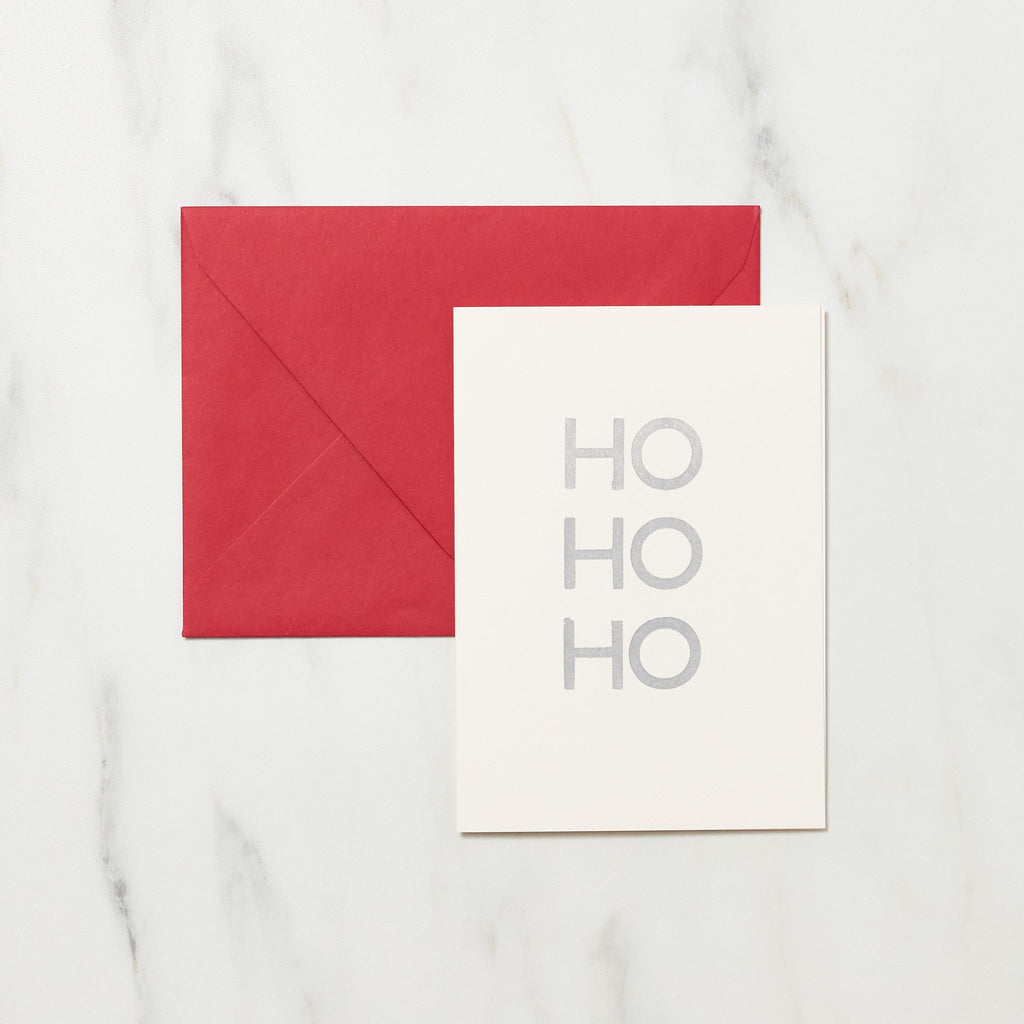 Ho Ho Ho Christmas Card / Letterpress Letters