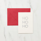 Ho Ho Ho Christmas Card / Letterpress Letters