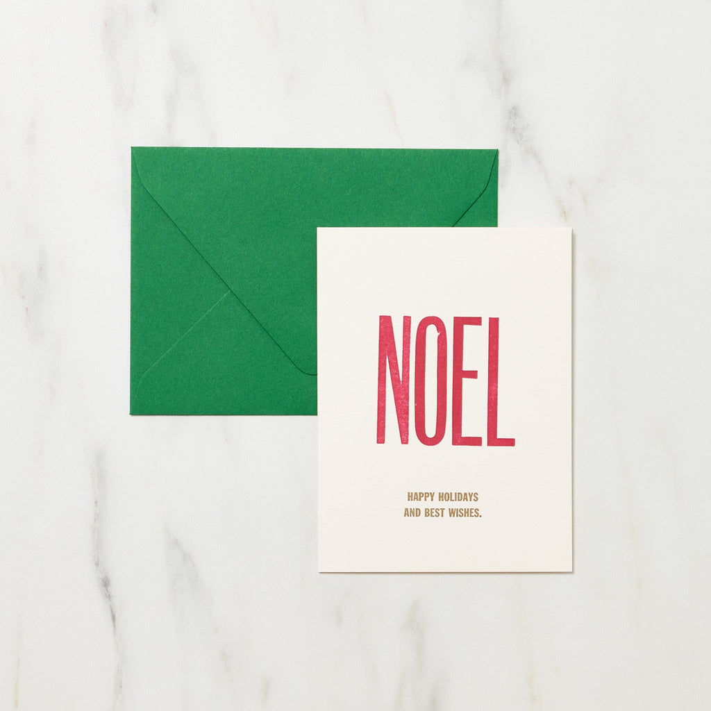 Holiday Words Christmas Card / Letterpress Letters