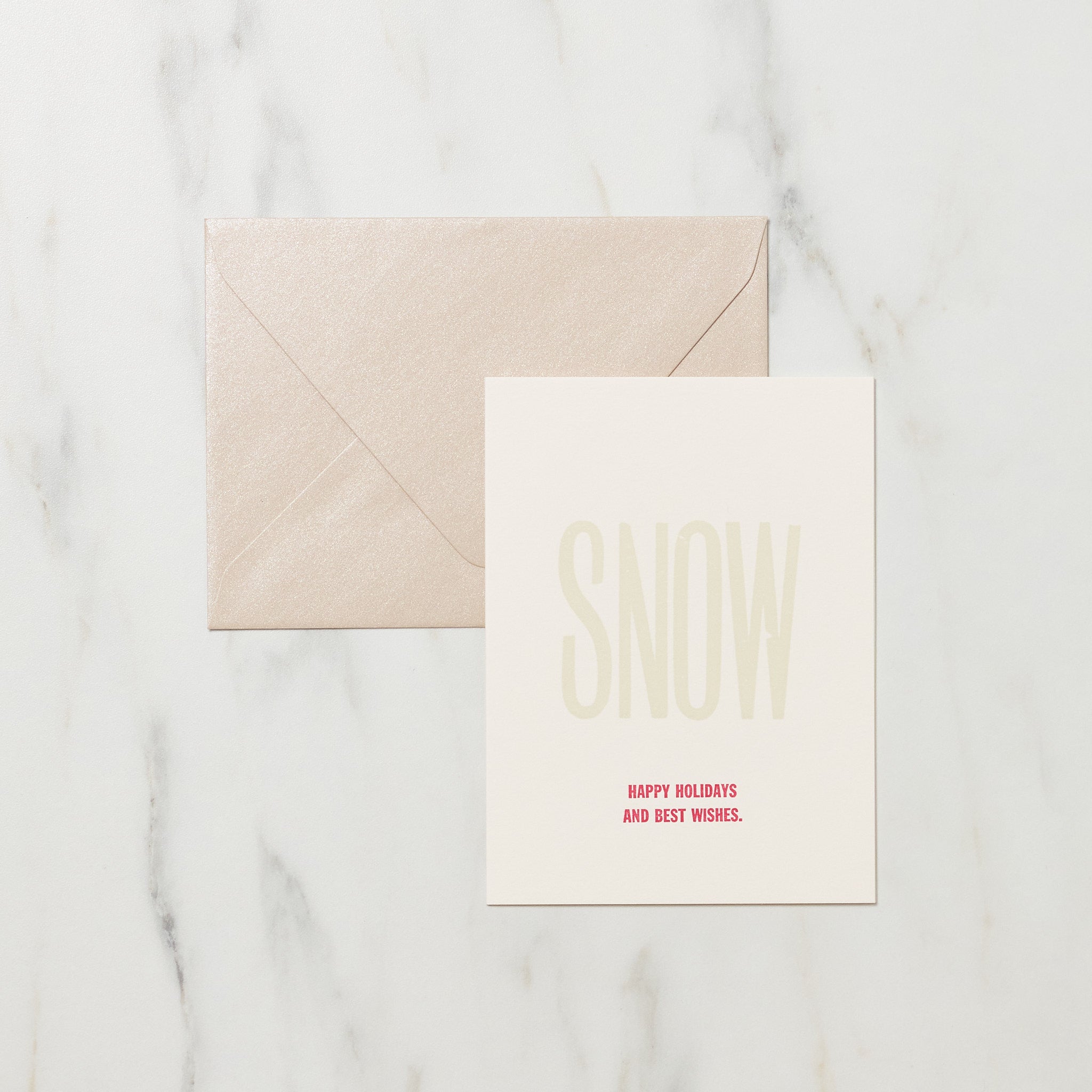 Holiday Words Christmas Card / Letterpress Letters