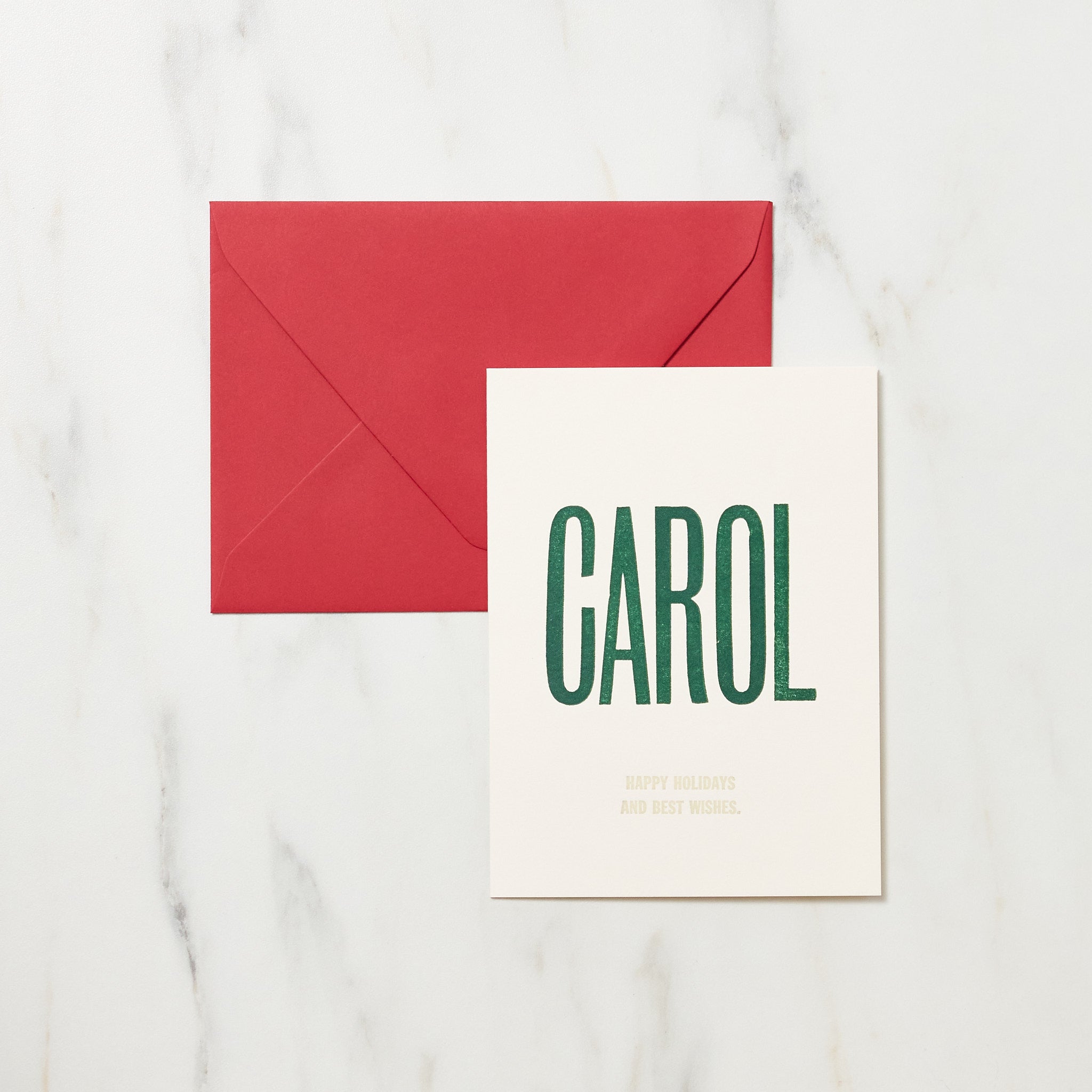 Holiday Words Christmas Card / Letterpress Letters