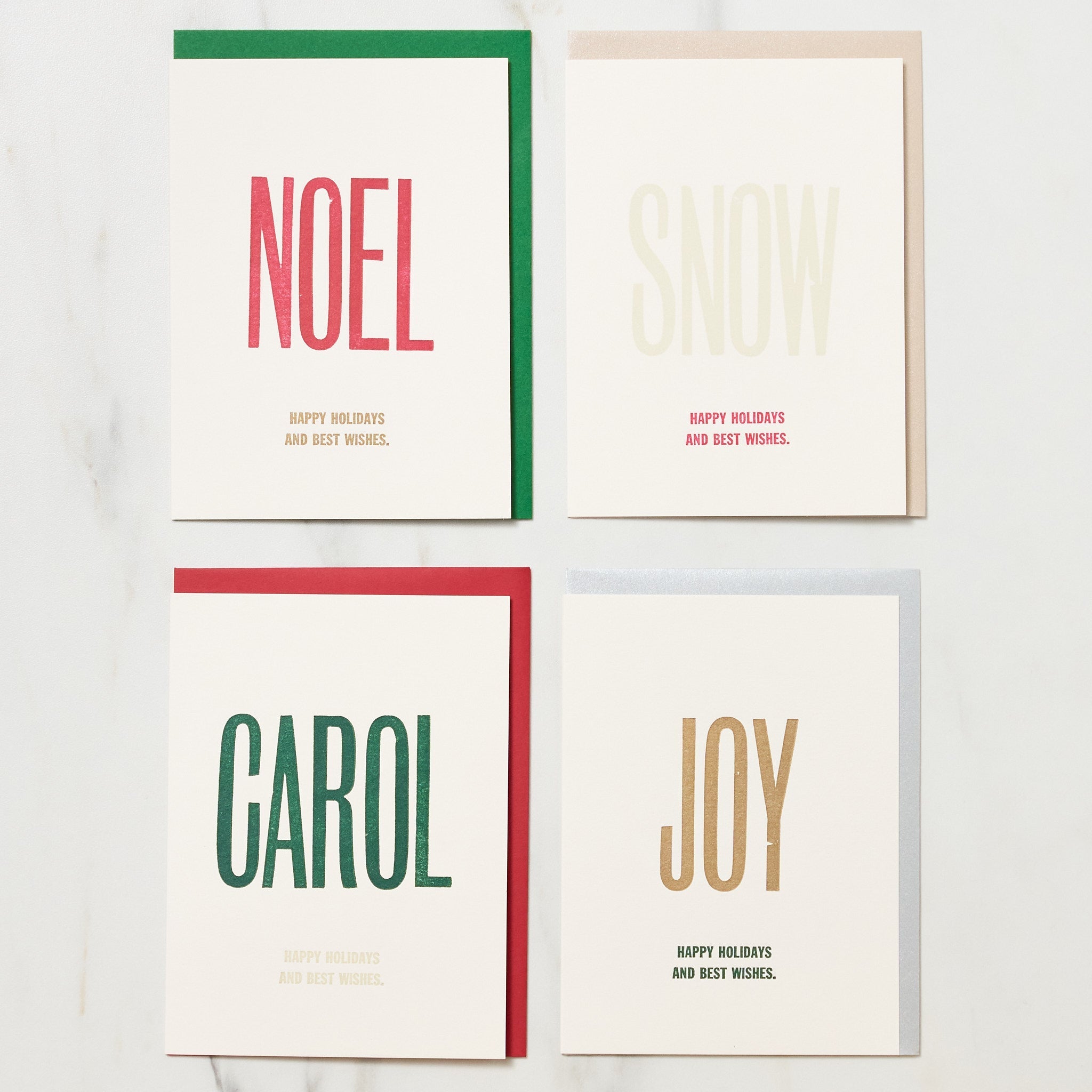 Holiday Words Christmas Card / Letterpress Letters