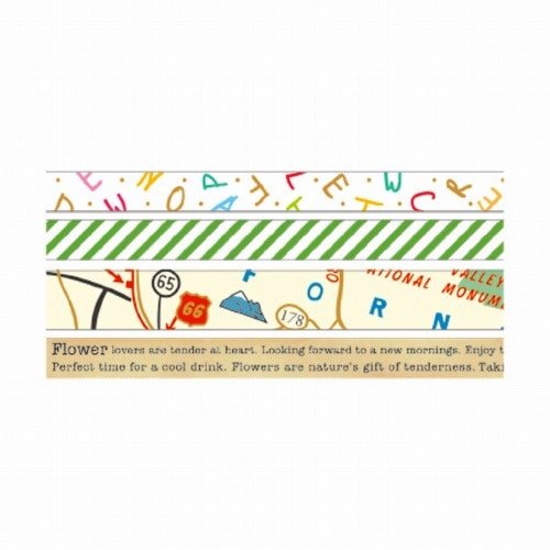 Hosomasu Narrow Masking Tape Set 5m Roll / RYU-RYU