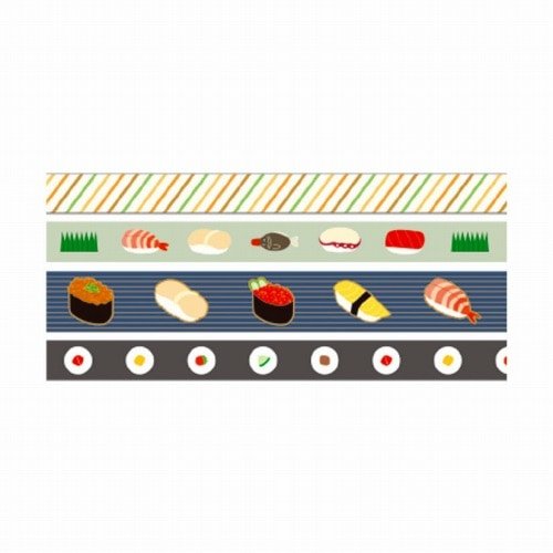 Hosomasu Narrow Masking Tape Set 5m Roll / RYU-RYU