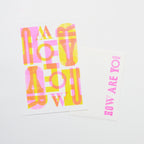 How Are You Letterset / Letterpress Letters