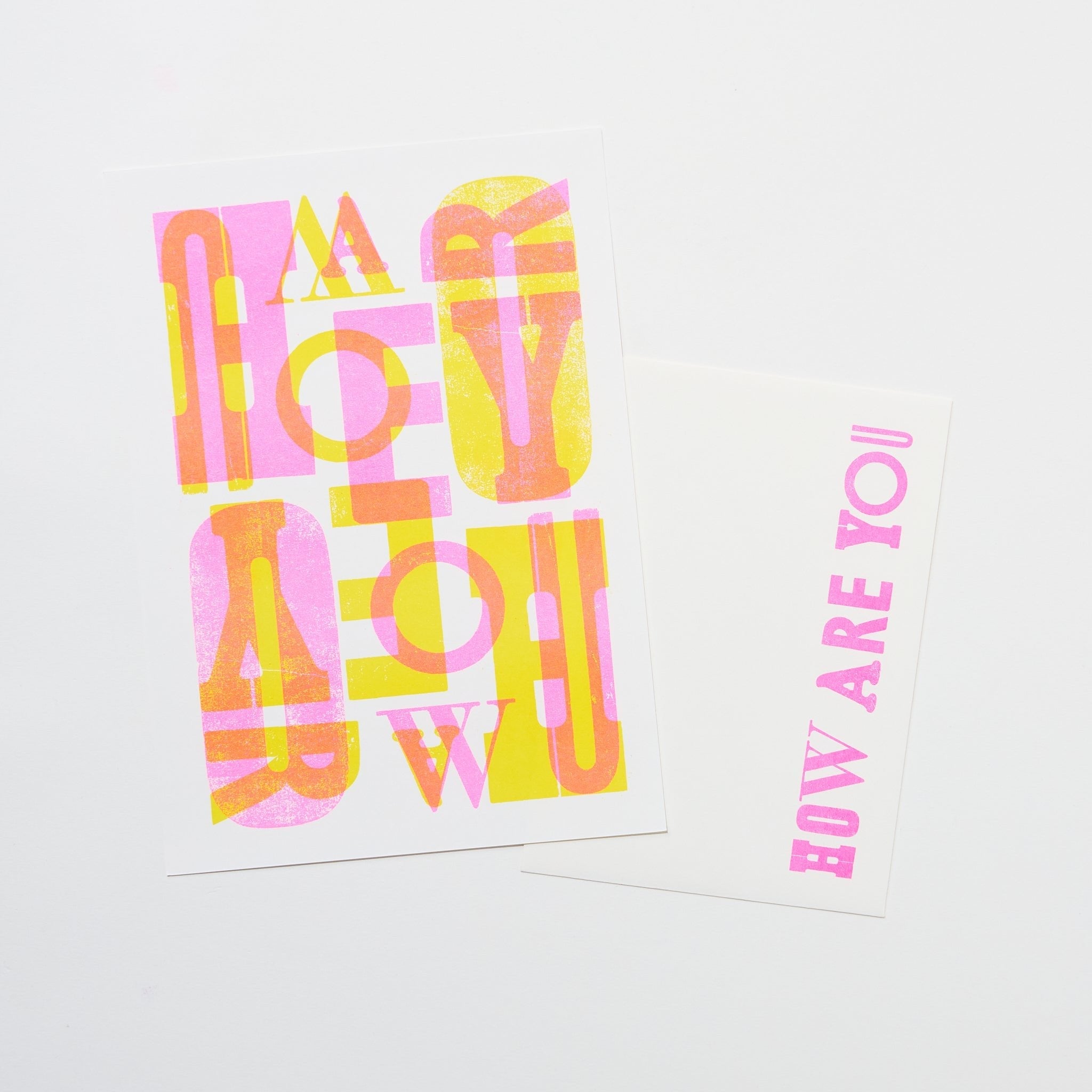 How Are You Letterset / Letterpress Letters
