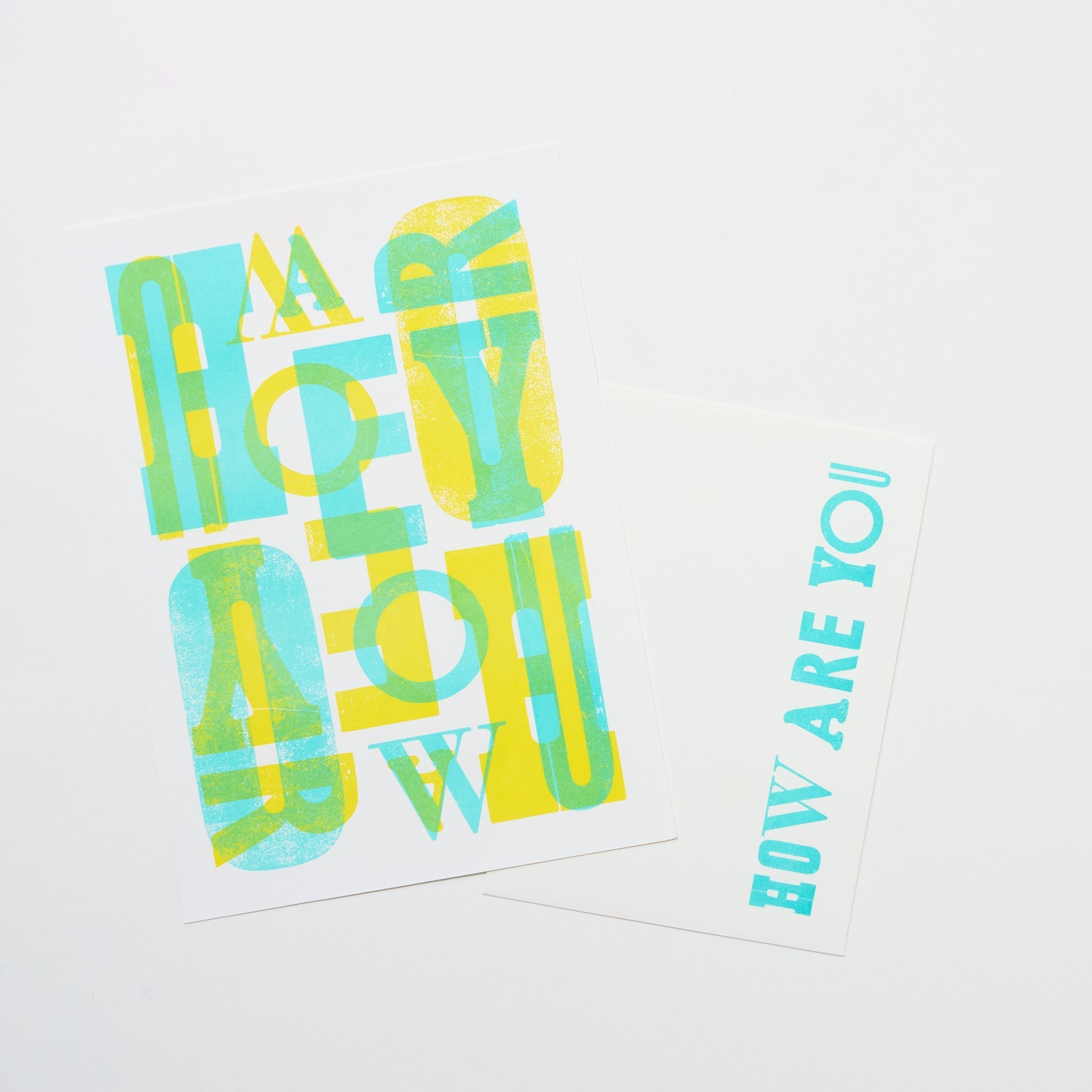 How Are You Letterset / Letterpress Letters