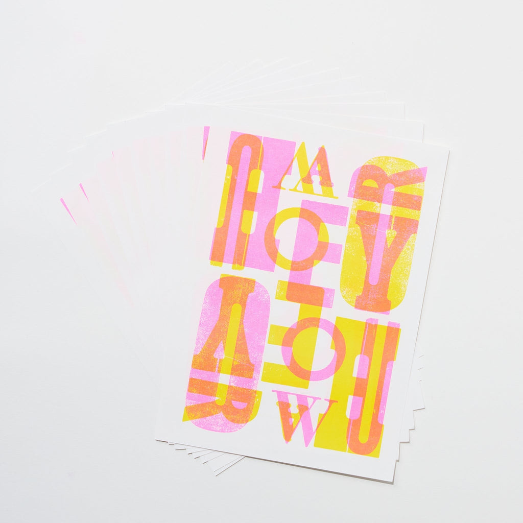 How Are You Letterset / Letterpress Letters
