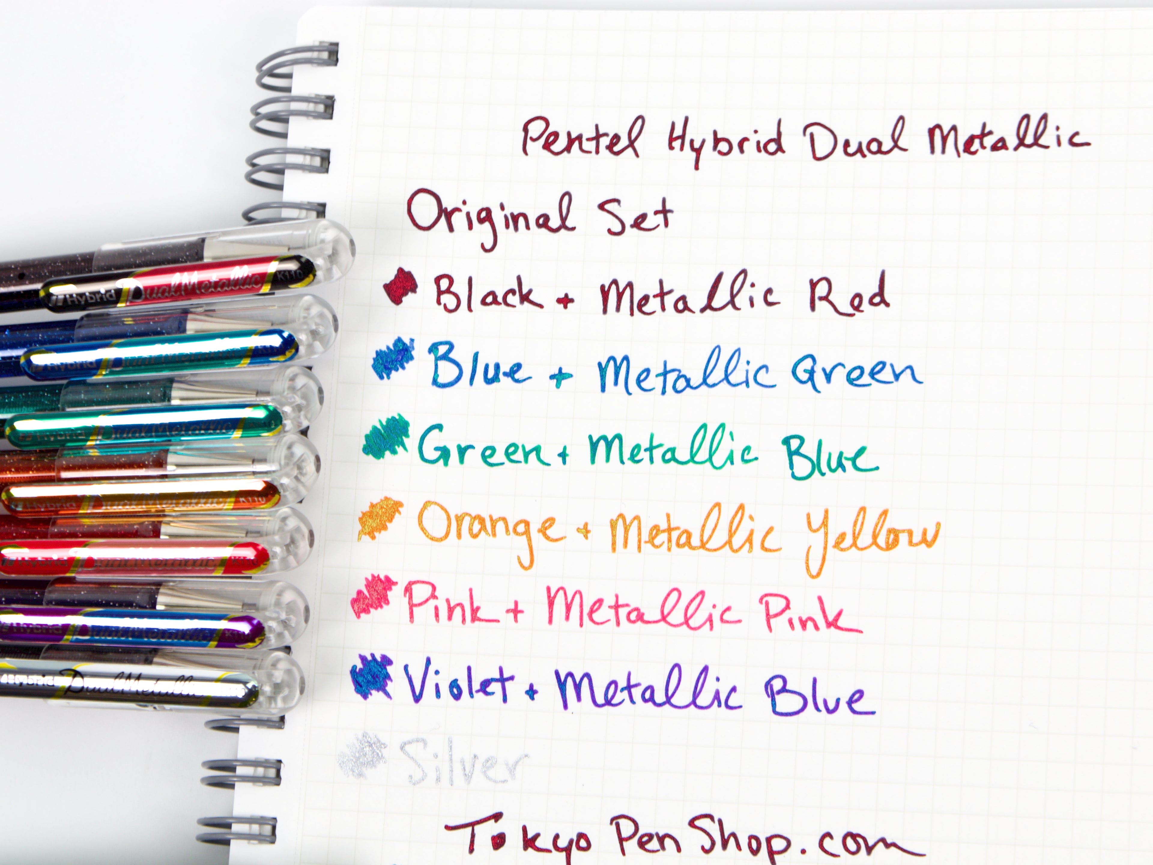 Pentel Hybrid Dual 7 Color Set