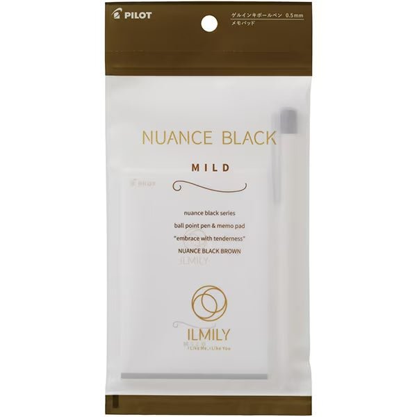 ILMILY NUANCE BLACK Gel Ink Pen & Memo Pad Set / Pilot
