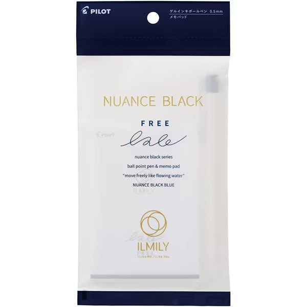 ILMILY NUANCE BLACK Gel Ink Pen & Memo Pad Set / Pilot