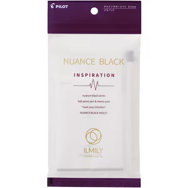 ILMILY NUANCE BLACK Gel Ink Pen & Memo Pad Set / Pilot