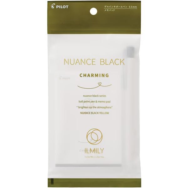 ILMILY NUANCE BLACK Gel Ink Pen & Memo Pad Set / Pilot