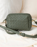 milloo Calliope Crossbody Handwoven Olive
