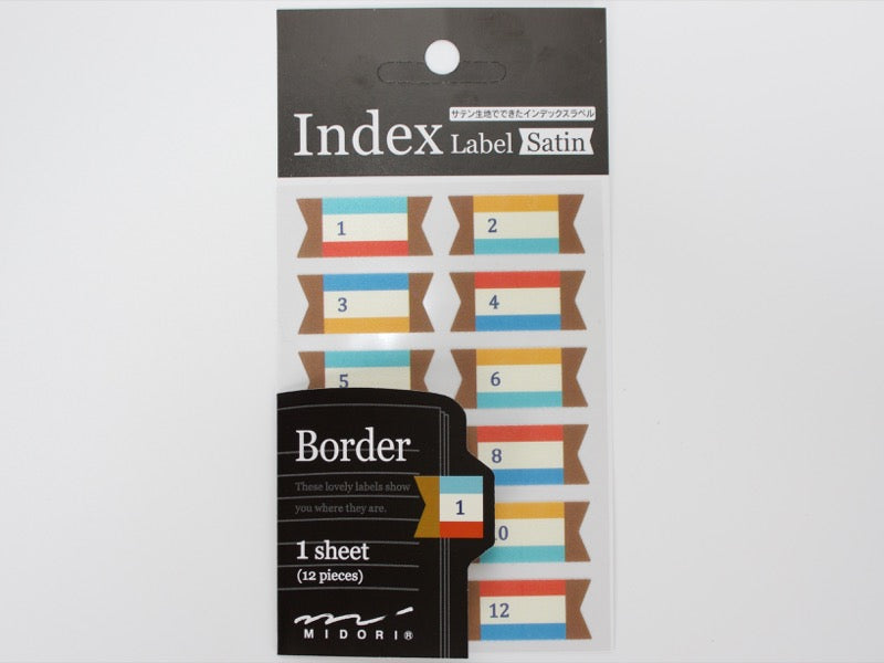 Index Label Satin
