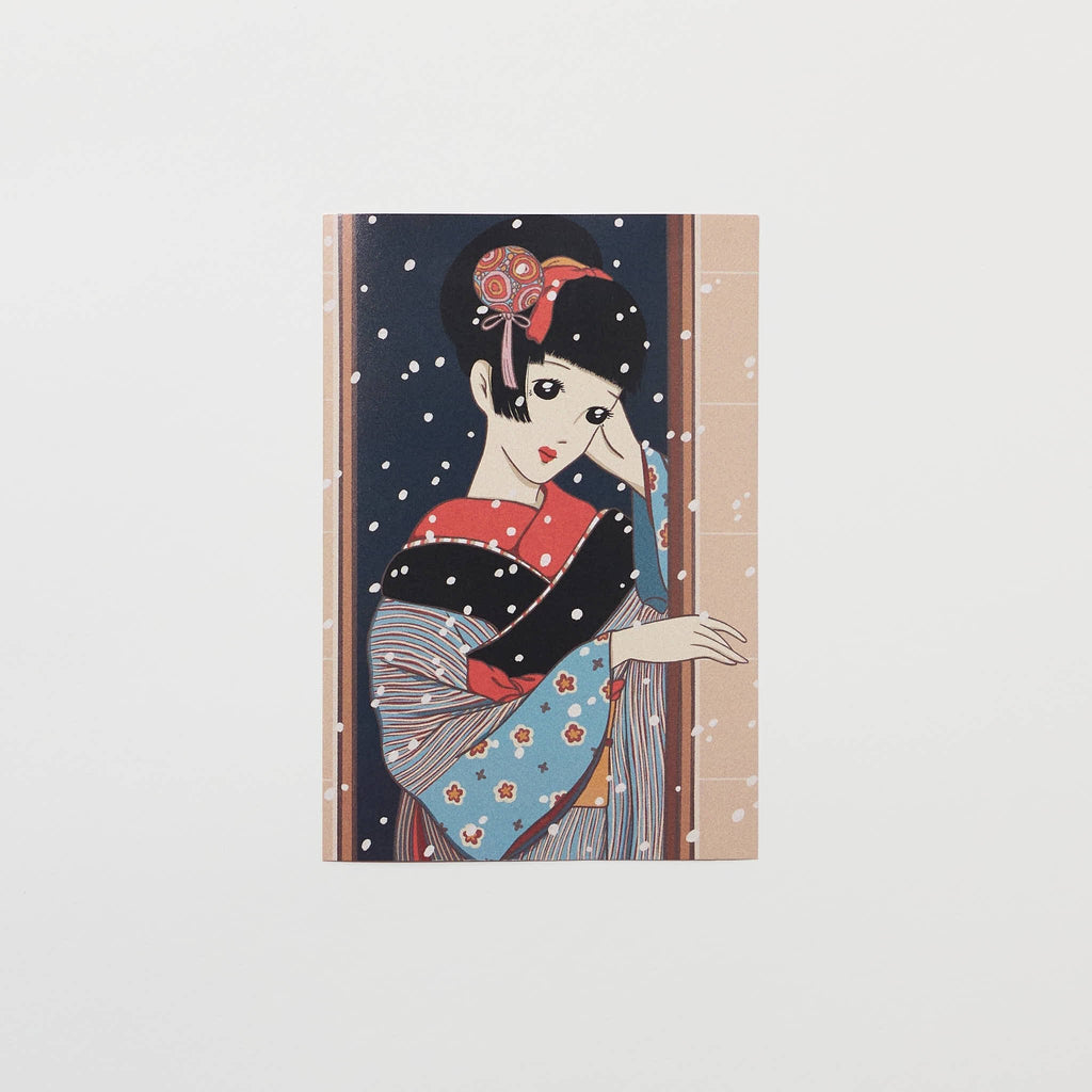 "It’s Snowing" Postcard by Narumi / Bungu
