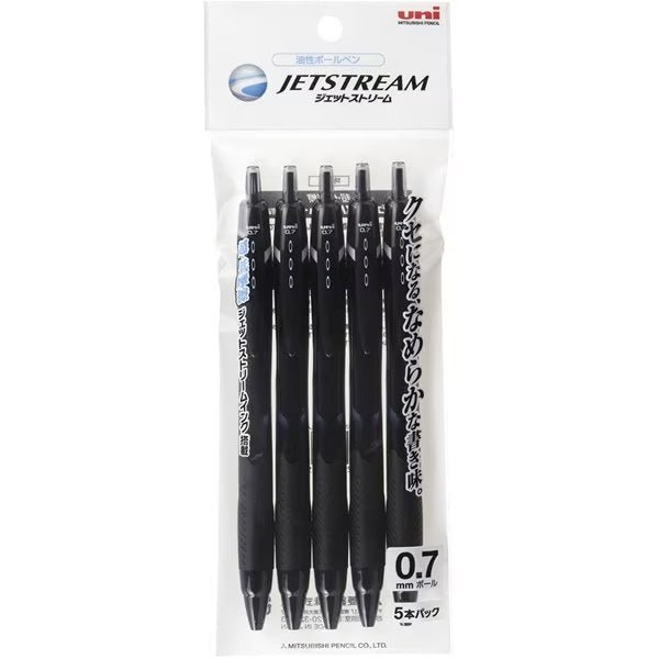 Jetstream Standard Black Ballpoint Pen 5P / uni Mitsubishi Pencil