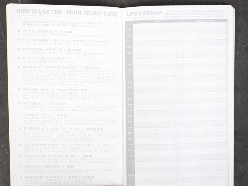 Jibun Techo Life Book (B6 Slim)