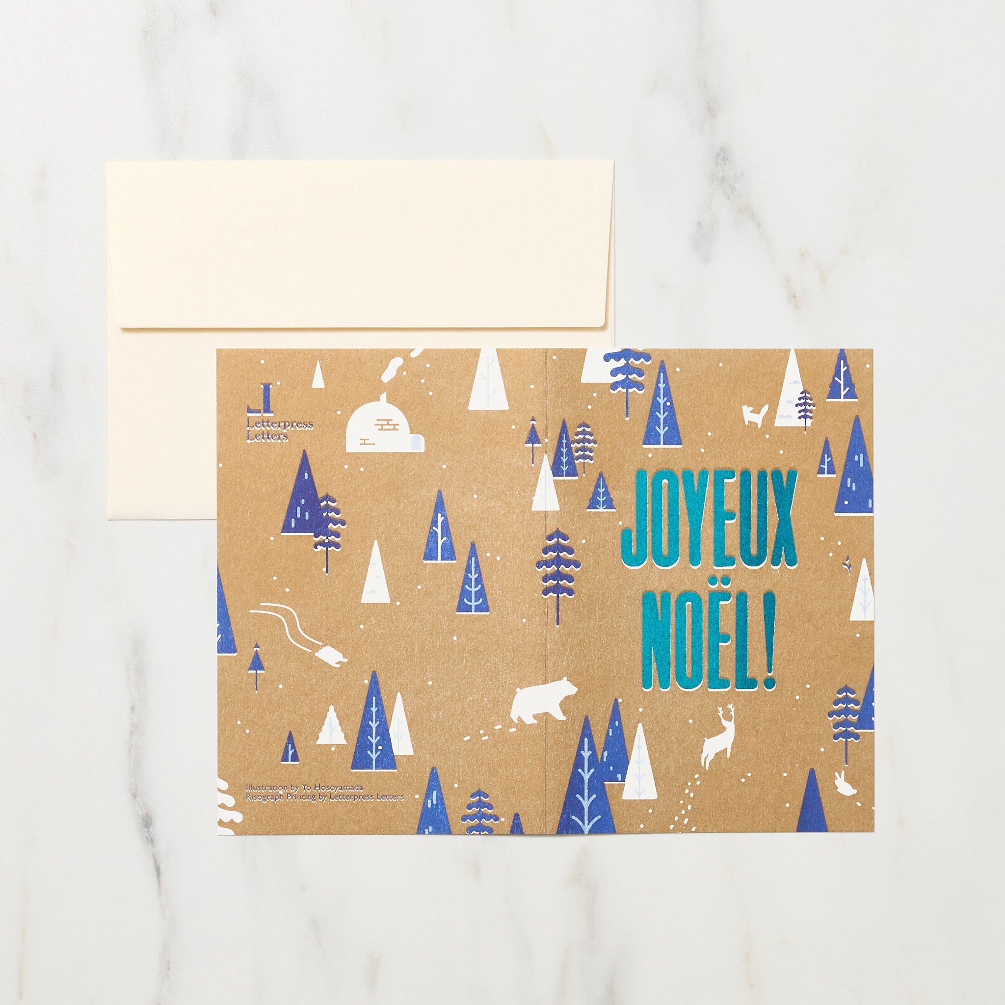 Joyeux Noël Christmas Cards / Letterpress Letters
