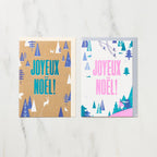 Joyeux Noël Christmas Cards / Letterpress Letters