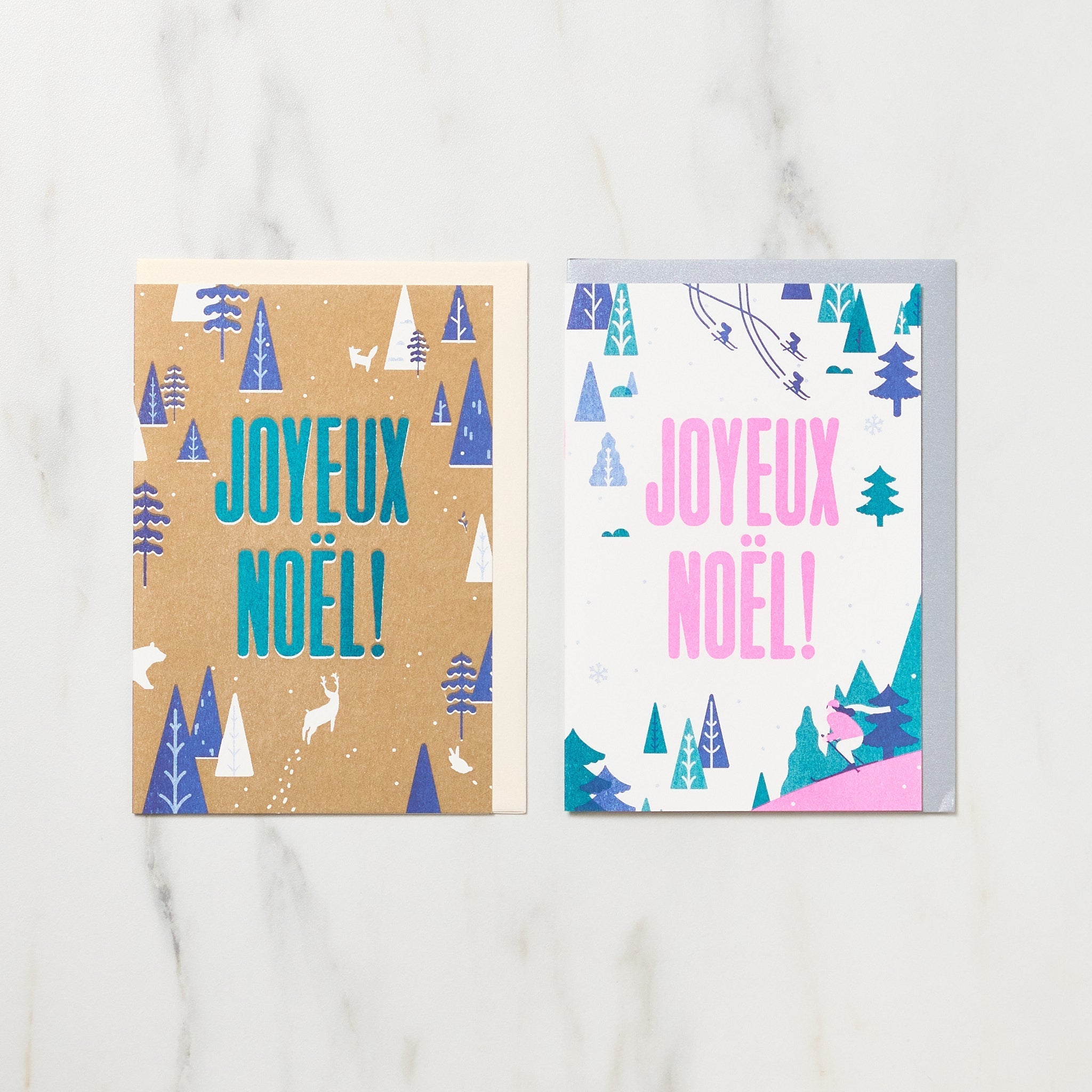 Joyeux Noël Christmas Cards / Letterpress Letters