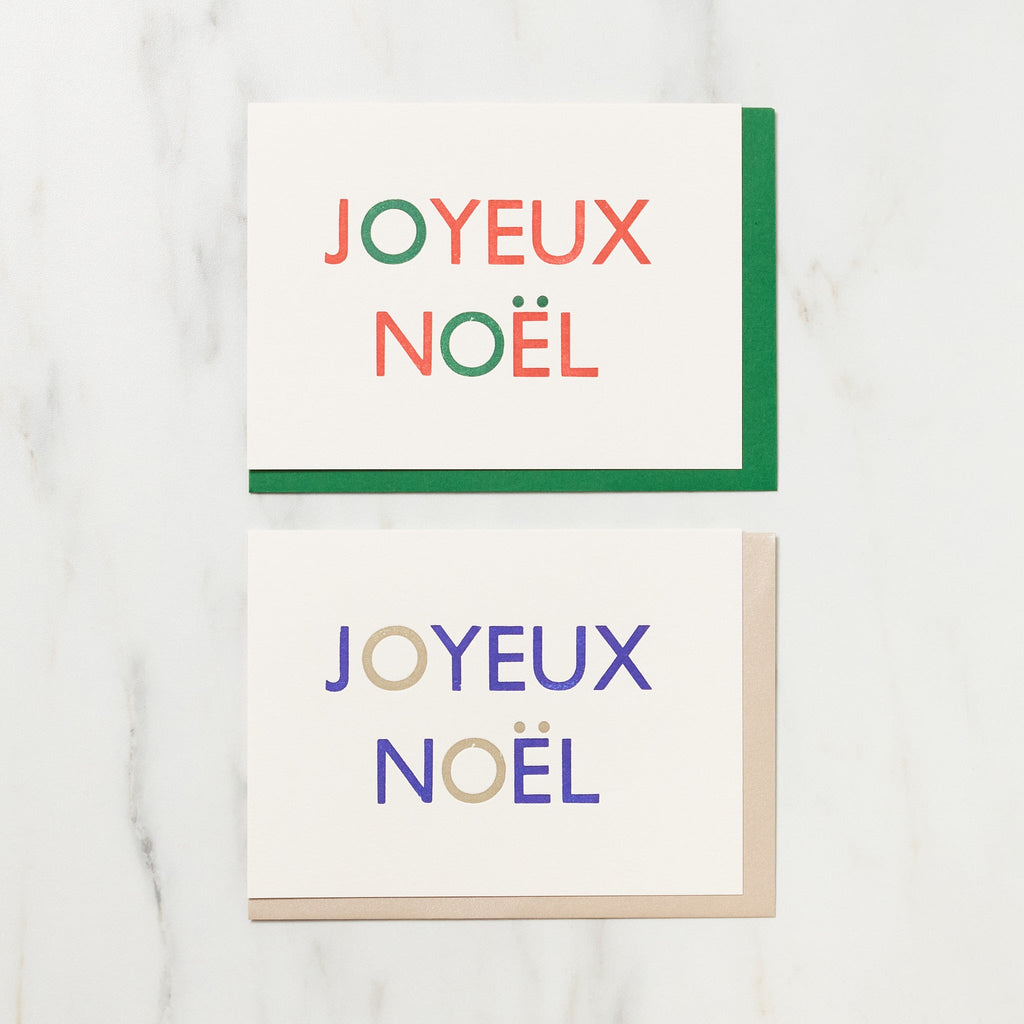 Joyeux Noël Typeface Christmas Card / Letterpress Letters