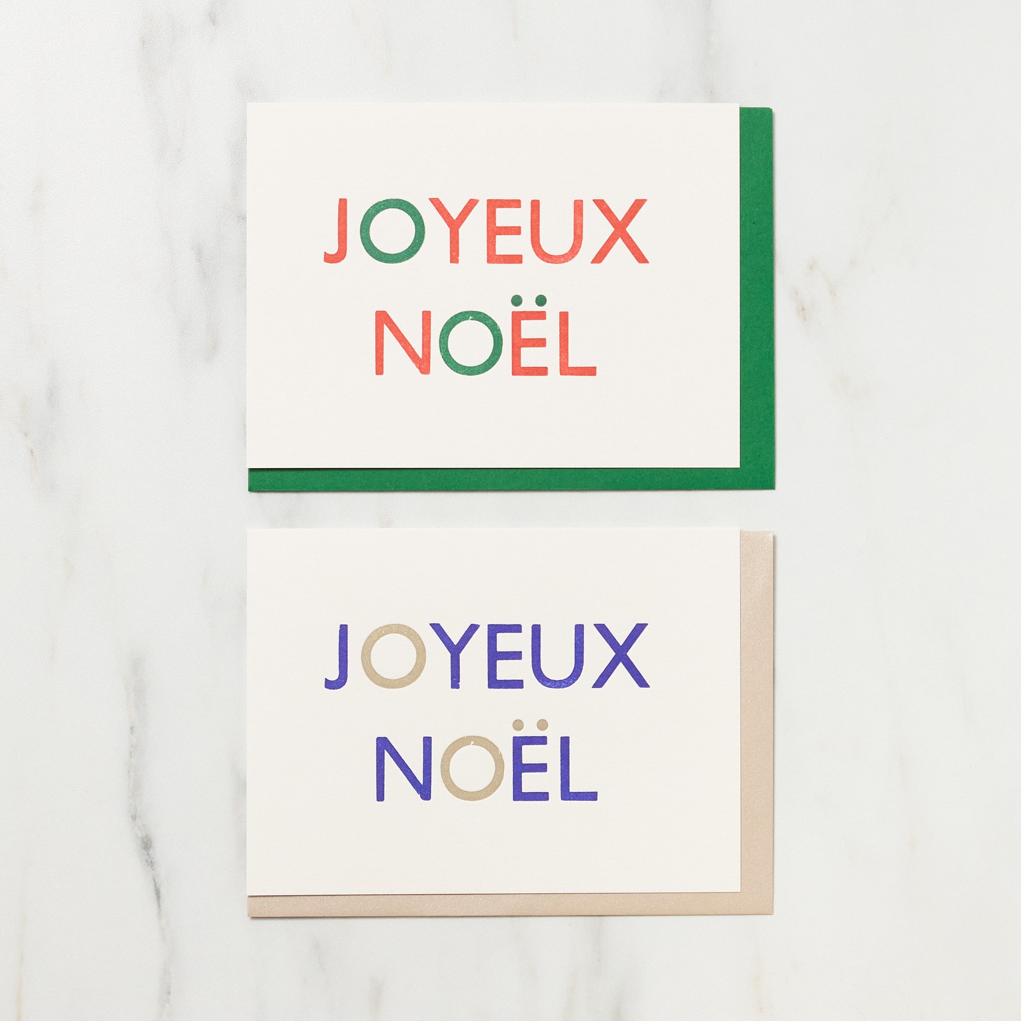 Joyeux Noël Typeface Christmas Card / Letterpress Letters